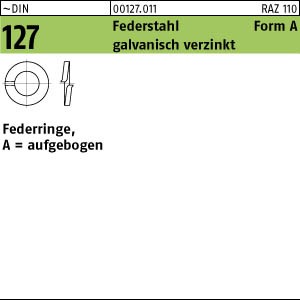 DIN 127 Federring Form A - galvanisch verzinkt