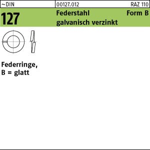 DIN 127 Federring Form A - galvanisch verzinkt