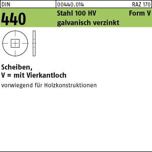 DIN 440 U-Scheibe 100 HV  V 6,6 galv. verzinkt