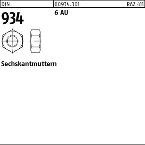 DIN 934 Sechskantmutter 6 AU  M 20