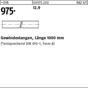 DIN 975 Gewindestange 1.000mm Güte 12.9 - blank