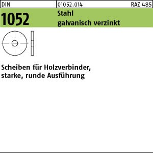 DIN 1052 U-Scheiben f. Holzverbinder  14 x 58 x 6 ÜH  gvz