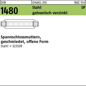 DIN 1480  ÜZ SP M 10 / 125 galv. verzinkt