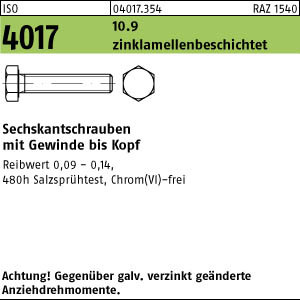 ISO 4017 10.9 M 8 x 30 zinklamellenbeschichtet