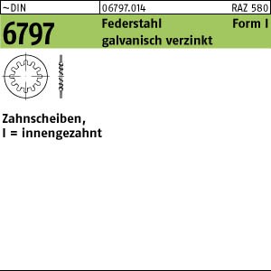 DIN 6797 Federscheibe I innen gezahnt - galvanisch verzinkt