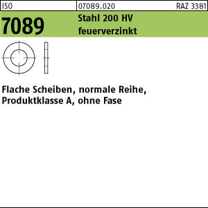 ISO 7089 Unterlegscheibe 200 HV für Cleff SB-Garnituren | feuerverzinkt