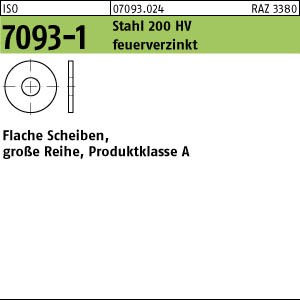 ISO 7093 Unterlegscheibe 200 HV  -  feuerverzinkt