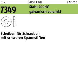 DIN 7349 U-Scheiben für Schrauben mit schweren Spannstiften / 100/200HV galv. verzinkt