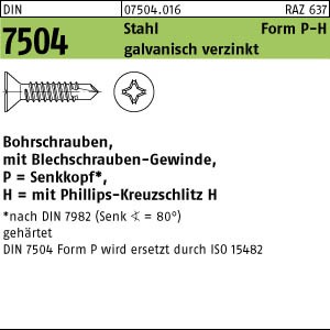 DIN 7504 Bohrschraube P 4,8 x 38 -T25 galv. verz., SEKO