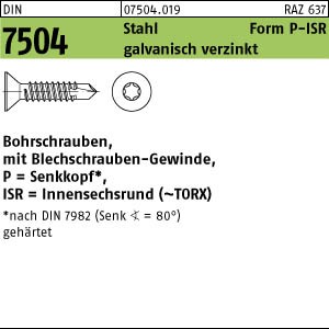 DIN 7504 Bohrschraube P 4,2 x 13 -T20 galv. verz., SEKO