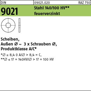 DIN 9021 Unterlegscheiben stahl verzinkt ☑️ U-Scheibe M2,5 M30 Unterlagscheibe 