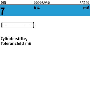 DIN 7 Zylinderstift - Edelstahl A4