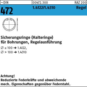 DIN 472 1.4122  Sicherungsring  47 x 1,75 rostfrei