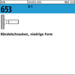 DIN 653  Rändelschraube M5 x 12 - A1