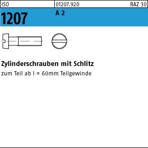 ISO 1207 A2   Zylinderschraube m. Schlitz  M 4 x 8