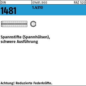 DIN 1481 1.4310  Spannstift   6 x 40 rostfrei