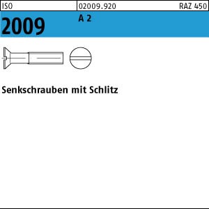 ISO 2009 A2   Senkschraube  M 10 x 20