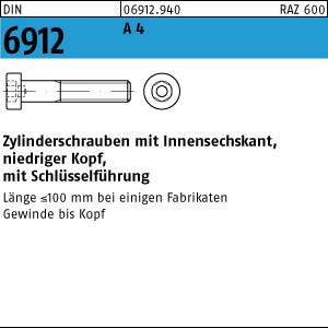 DIN 6912 A4   Zylinderschraube   M 8 x 80