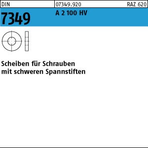 DIN 7349 U-Scheiben für Schrauben mit schweren Spannstiften / 100HV Edelstahl A2