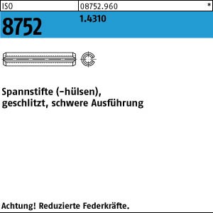 ISO 8752 Spannstift - Edelstahl A1  1.4310