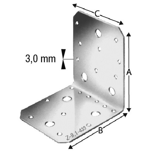AB105 Winkelverbinder, ohne Rippe