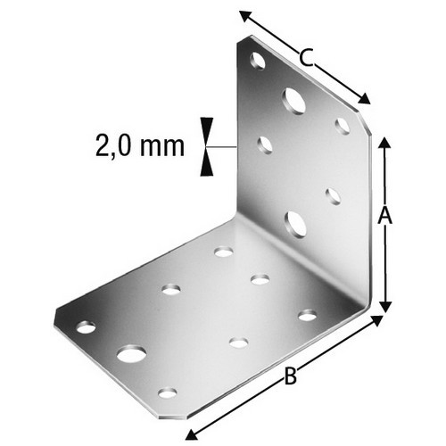 AB70 Winkelverbinder, ohne Rippe