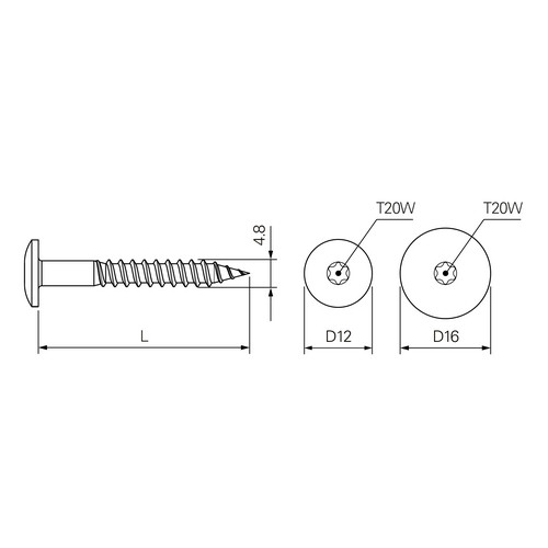 SFS TW-S-D12-4,8X25 blank A2