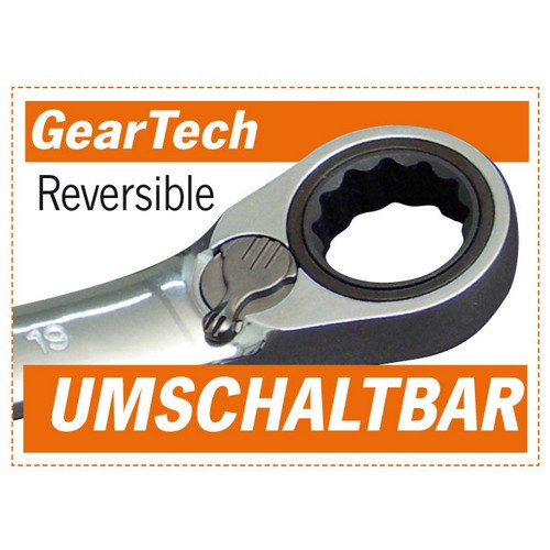 GearTech Schluessel Satz Rolltasche umschaltbar 14 tlg