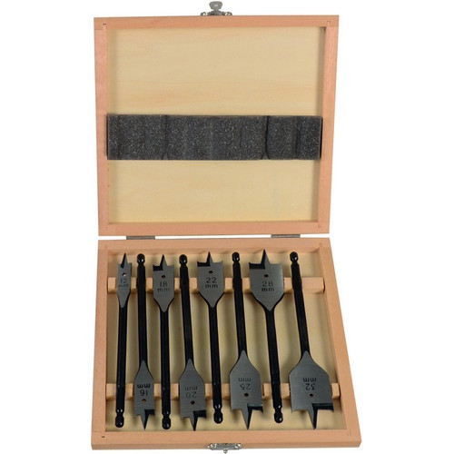 Flachholzbohrer-Set 8 tlg.Ø 12-16-18-20-22-25-28-32 mm