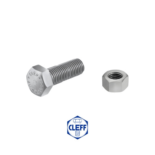 CLEFF ISO 4017 8.8U CE Mu M 20 x 60 tZn SB nach EN 15048 tZn