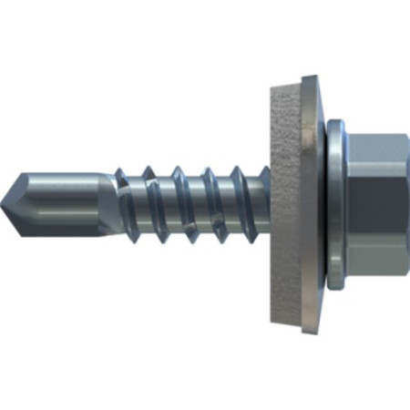 RS-K Bohrschraube 6-kt. 4,8x20 VG SW 8 Stahl verz. blau S16