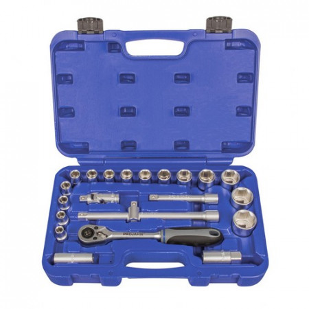 1/2" Steckschlüssel Satz 21tlg proficraft, 72 Zahn Knarren