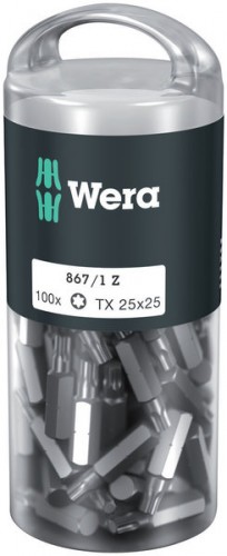 WERA 867/1 Z  1/4" Bit L25mm Torx25   DIY-Box à 100