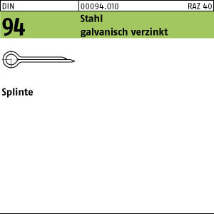 DIN 94  Splint 6,3 x 45 galv. verzinkt
