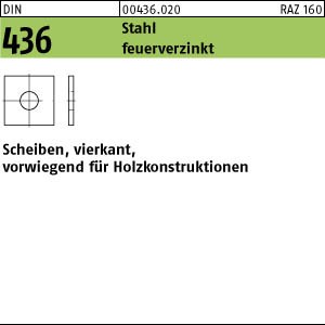 DIN 436 Vierkantscheibe - feuerverzinkt