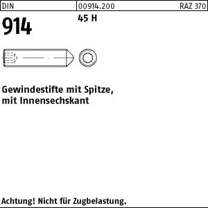 DIN 914 Gewindestift 45 H M 8 x 45 - blk.