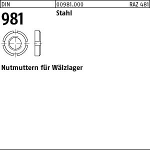 DIN 981 Nutmutter f. Wälzlager 14 H KM 11 M 55 x 2