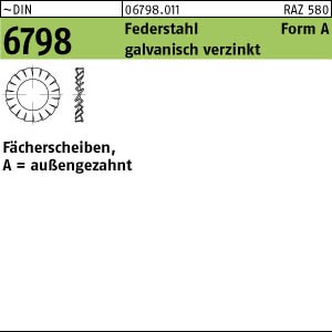 DIN 6798 Federscheibe A 6,4 galv. verzinkt