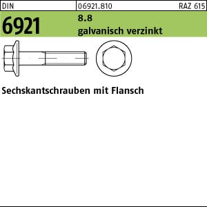 DIN 6921 Sechskantschrauben mit Flansch - verzinkt