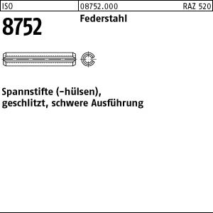 ISO 8752 Spannstifte 6 x 30  Federstahl - schwere Ausführung