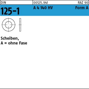 DIN 125 Unterlegscheibe Form A - Edelstahl A4