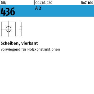 DIN 436 Vierkantscheibe -  Edelstahl A2