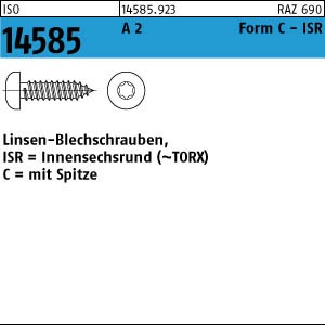 ISO 14585 Liko-Blechschraube A2  3,5 x 16 -C -T15