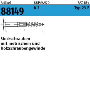 Stockschrauben - Edelstahl A2