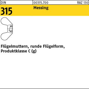 DIN 315 Flügelmutter - Messing