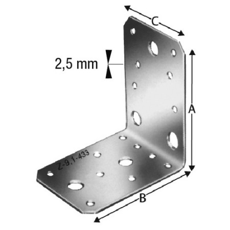 AB90 Winkelverbinder, ohne Rippe