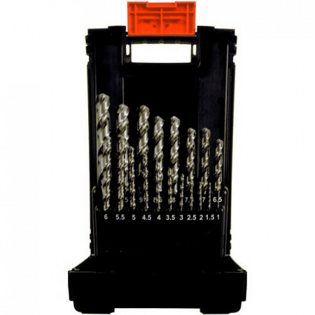 Kunststoff Kassette DIN 338 Typ SN 19-tlg. 1-10 mm/0,5 stgd.