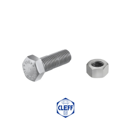 CLEFF ISO 4017 8.8U CE Mu M 20 x 60 tZn SB nach EN 15048 tZn
