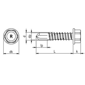 RS-K Bohrschraube 6-kt. 5,5 | Befestigung von Stahlprofilblech auf Stahl-UK
