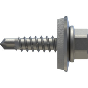 RP-r Bohrschraube 6-kt. 4,8 x 20 VG SW 8 A2/Bimetall | Befestigung von Stahlprofilblech auf Stahl-UK